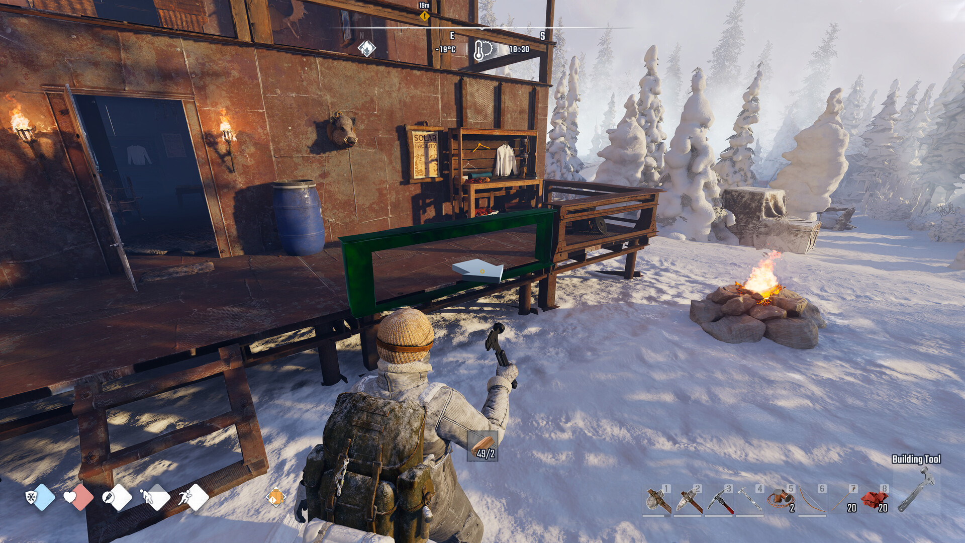 In-Game HUD & Structural Building